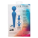 Blue Couture Collection Body Wand Kit packaging showcasing powerful vibrations and flexible neck features for luxurious pleasure.