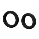 Colt Silicone Super Rings Black featuring a pair of extra-stretchy silicone erection enhancers in sleek black.