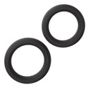 Colt Silicone Super Rings Black - a set of two stretchy erection enhancers in sleek black silicone.