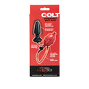Colt Expandable Butt Plug Calex packaging showing inflatable anal plug features and usage instructions.