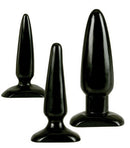 Colt Anal Trainer Kit 3 Graduated Butt Plugs in black, featuring three sizes for comfortable anal training.