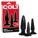 Colt Anal Trainer Kit 3 Graduated Butt Plugs with firm, pliable butt plugs in varying sizes for anal play.