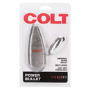 Colt Gear Power Pack Bullet Vibrator packaging featuring a universal silver bullet with multi-speed settings.