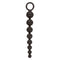 Colt Power Drill Silicone Anal Beads in black, featuring graduated ribbed design for enhanced anal sensation and easy grip pull ring.