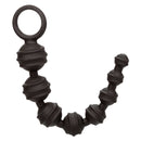 COLT Power Drill Silicone Anal Beads in black, firm yet pliable graduated ribbed design for enhanced anal sensation.
