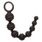 COLT Power Drill Silicone Anal Beads in black, firm yet pliable graduated ribbed design for enhanced anal sensation.