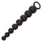 Colt Power Drill Silicone Anal Beads - Black, graduated ribbed design for enhanced anal sensation and easy grip pull ring.