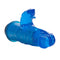 Crystal Playmate Blue Dual Vibrator by California Exotic Novelties- Soft Jelly Material - Royal Blue Color - Ultimate Dual Stimulation.