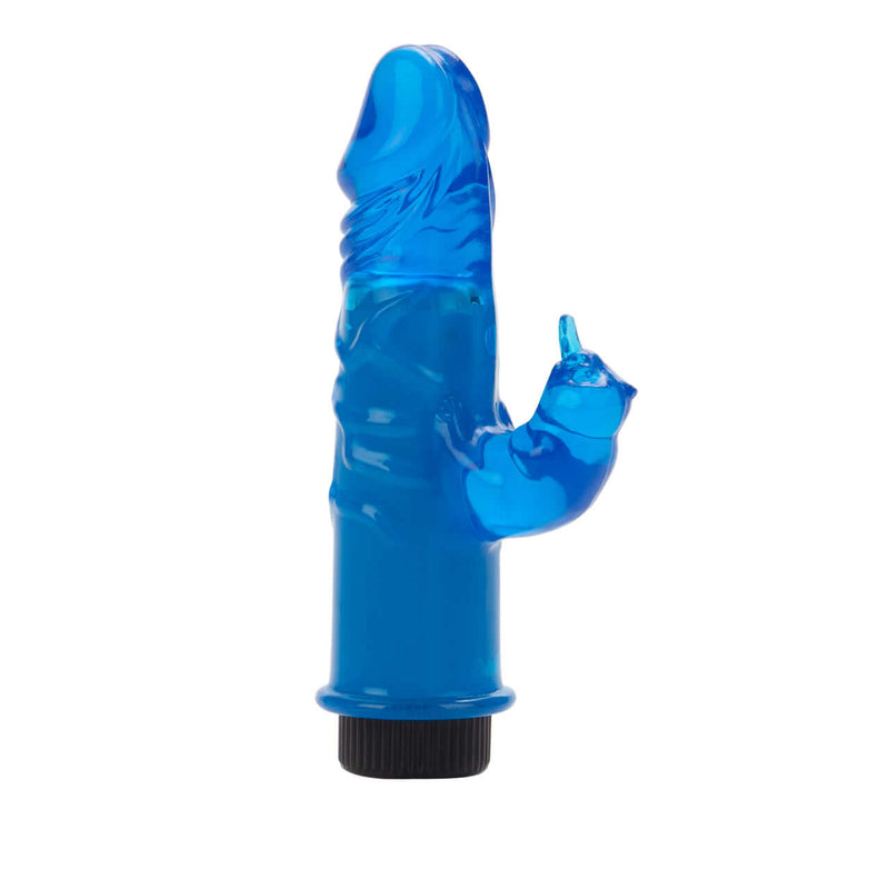 Blue Crystal Playmate Dual Vibrator by California Exotic Novelties for ultimate dual stimulation and pleasure.