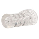 Sue Johanson Head Honcho Stroker clear masturbator with textured interior for enhanced sensation.