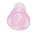 Sue Johanson Super Head Honcho Stroker in transparent pink, showcasing a smooth and textured design for enhanced pleasure.