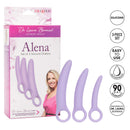 Dr Laura Berman Alena Silicone Dilators Set Purple - 3-piece kit for intimate wellness and comfort.