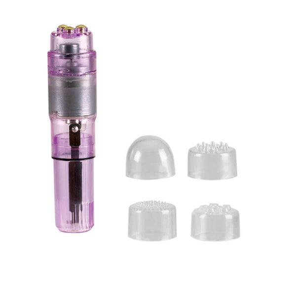 Dr. Laura Berman Athena Waterproof Mini Massager with interchangeable attachments for intimate personal pleasure and on-the-go use