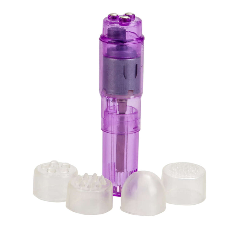 Dr. Laura Berman Athena Waterproof Mini Massager with interchangeable heads and compact design for discreet personal pleasure