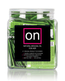 ON Hemp Female Arousal Oil 75 Single Use Ampoules in a jar, showcasing the product's natural ingredients and convenience.