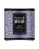 Handipop Hand Job Massage Gel Packet 6 ml Blueberry Muffin edible massage gel packet with a swirl design.