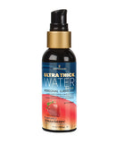 Sensuva Ultra Thick Water Based Moisturizer Strawberry personal lubricant bottle with strawberry flavor.