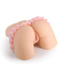 Barely Legal Senna Stroker Masturbator Pussy Vanilla featuring a skirted design and textured openings for enhanced pleasure.
