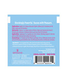 ON Ice Arousal Oil Single Use Ampoule Packet application instructions and ingredients information.