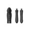 ZALO Sesh Compact Sex Machine in Obsidian Black with two replaceable vibrating massage sticks featuring PowerThrust technology.