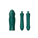 ZALO Sesh Compact Sex Machine in Turquoise Green with two replaceable vibrating massage sticks, featuring PowerThrust technology.
