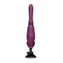 ZALO Sesh Compact Sex Machine in Velvet Purple with PowerThrust technology, front view showcasing sleek design and suction base.