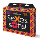 Sexes & Oohs Scratch Off Game packaging featuring vibrant design and playful tagline for couples' fun.