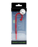 Sport Fucker Ultra Sound Silicone Urethral Plug Red in packaging, featuring a flexible design for urethral play.