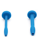 Sport Fucker Cum Plug Urethral Sound Kit Blue featuring two hollow silicone sounds designed for internal stimulation.