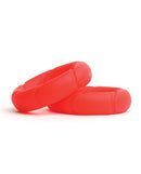 Sport Fucker Ready Rings Cock Ring 2 Pack Red - two red silicone rings designed for comfortable wear.
