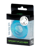 Sport Fucker Chubby Cockring Ice Blue packaging view showcasing its bold design and features.