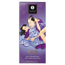 Shunga Waves Of Pleasure Oral Pleasure Spray Exotic Fruits packaging featuring intimate couple illustration.