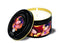 Shunga Erotic Art Aphrodisia Rose Massage Candle with sensual artwork and open lid.