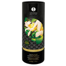 Shunga Oriental Crystals Bath Salts Lotus Flower 17.6 Oz packaging featuring vibrant artwork and elegant design.