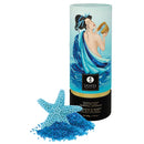 Shunga Oriental Crystals Bath Salts Ocean Temptations with blue salts and a starfish on display.