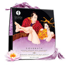 Shunga Lovebath Sensual Lotus 23 Oz packaging featuring a sensual Japanese bath experience with elegant artwork.
