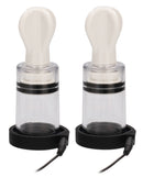 Shots Electroshock Nipple Suckers Clear with adjustable electro stimulation and suction feature.