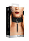VELVET & VELCRO COLLAR & LEASH ADJUSTABLE BLACK-1