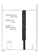 VELVET & VELCRO COLLAR & LEASH ADJUSTABLE BLACK-2