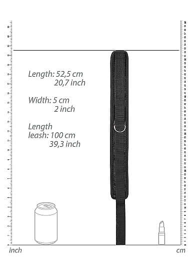 VELVET & VELCRO COLLAR & LEASH ADJUSTABLE BLACK-2