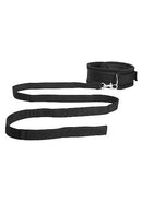 VELVET & VELCRO COLLAR & LEASH ADJUSTABLE BLACK-3