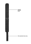 VELVET & VELCRO COLLAR & LEASH ADJUSTABLE BLACK-5