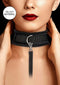 VELVET & VELCRO COLLAR & LEASH ADJUSTABLE BLACK-0
