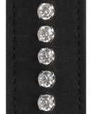 Shots Ouch Diamond Studded Hogtie Black detail with sparkling diamond embellishments.