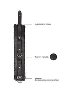 B&W PLUSH BONDED LEATHER ANKLE CUFFS W/ ADJUSTABLE STRAPS-5