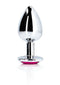 HEART GEM BUTT PLUG LARGE SILVER RUBELLITE PINK-4