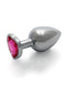 HEART GEM BUTT PLUG LARGE SILVER RUBELLITE PINK-6