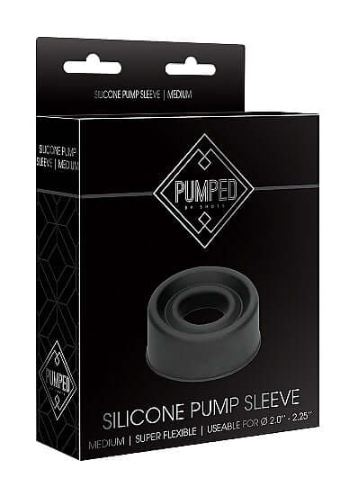 PUMPED SILICONE PUMP SLEEVE MEDIUM BLACK-1