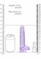 REALROCK 6IN REALISTIC DILDO W/ BALLS CLEAR PURPLE-2