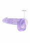 REALROCK 6IN REALISTIC DILDO W/ BALLS CLEAR PURPLE-4